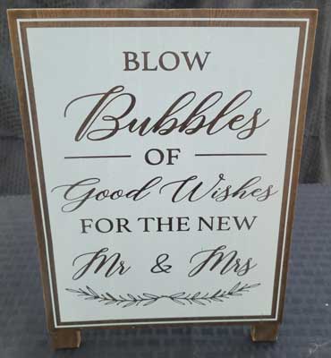 Bubbles sign